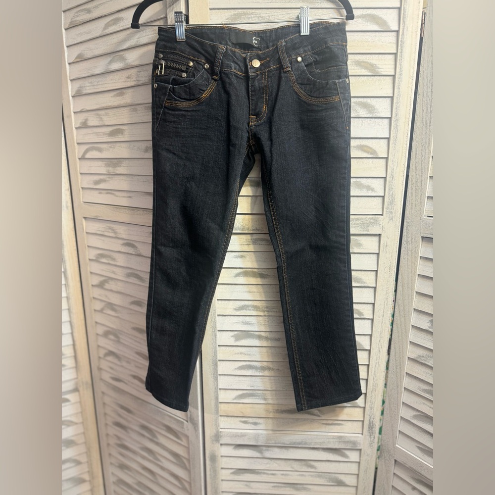 Used once ☝🏽 Blue Jeans 👖 Size 29 by “Just Cavalli.”